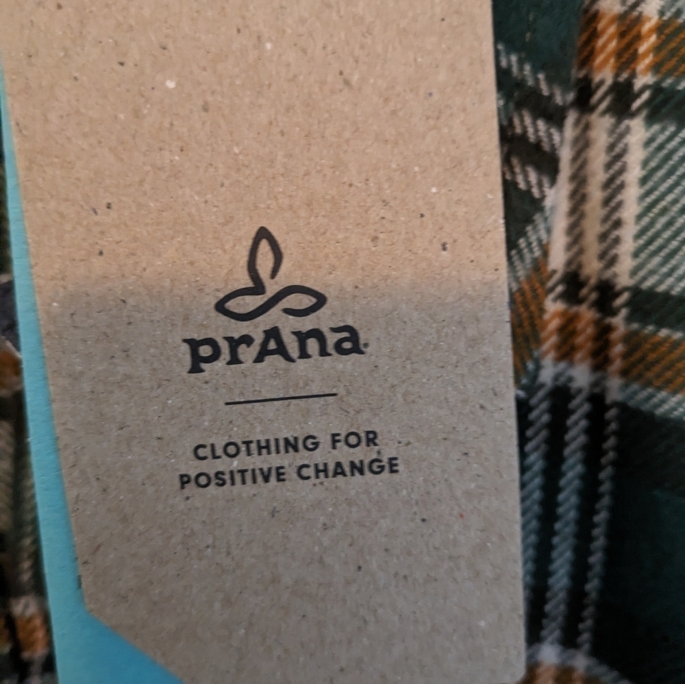 PRANA Women's Golden Canyon Cotton Flannel Button Down Shirt Shacket Size L - Picture 7 of 10